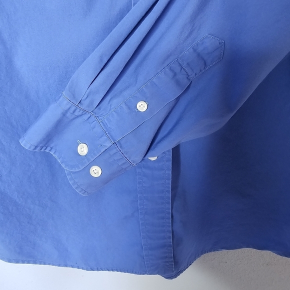 Hunt Club Womens Long Sleeve Collared Button Embroidered Crest Shirt Size 16‎ - Picture 5 of 8